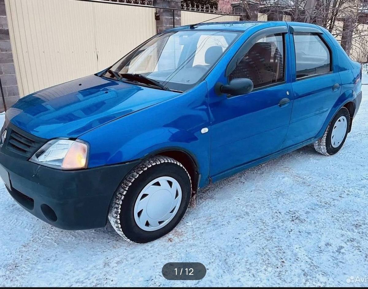 Купить Renault Logan I седан, 2007 года, цвет: Синий, за 300000 руб. в  Санкт-Петербурге